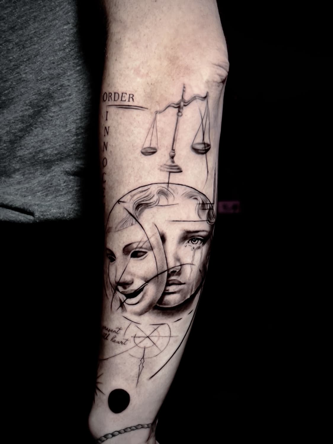 Barış Atilla — Surrealist Blackwork tattoo, Ink People Istanbul