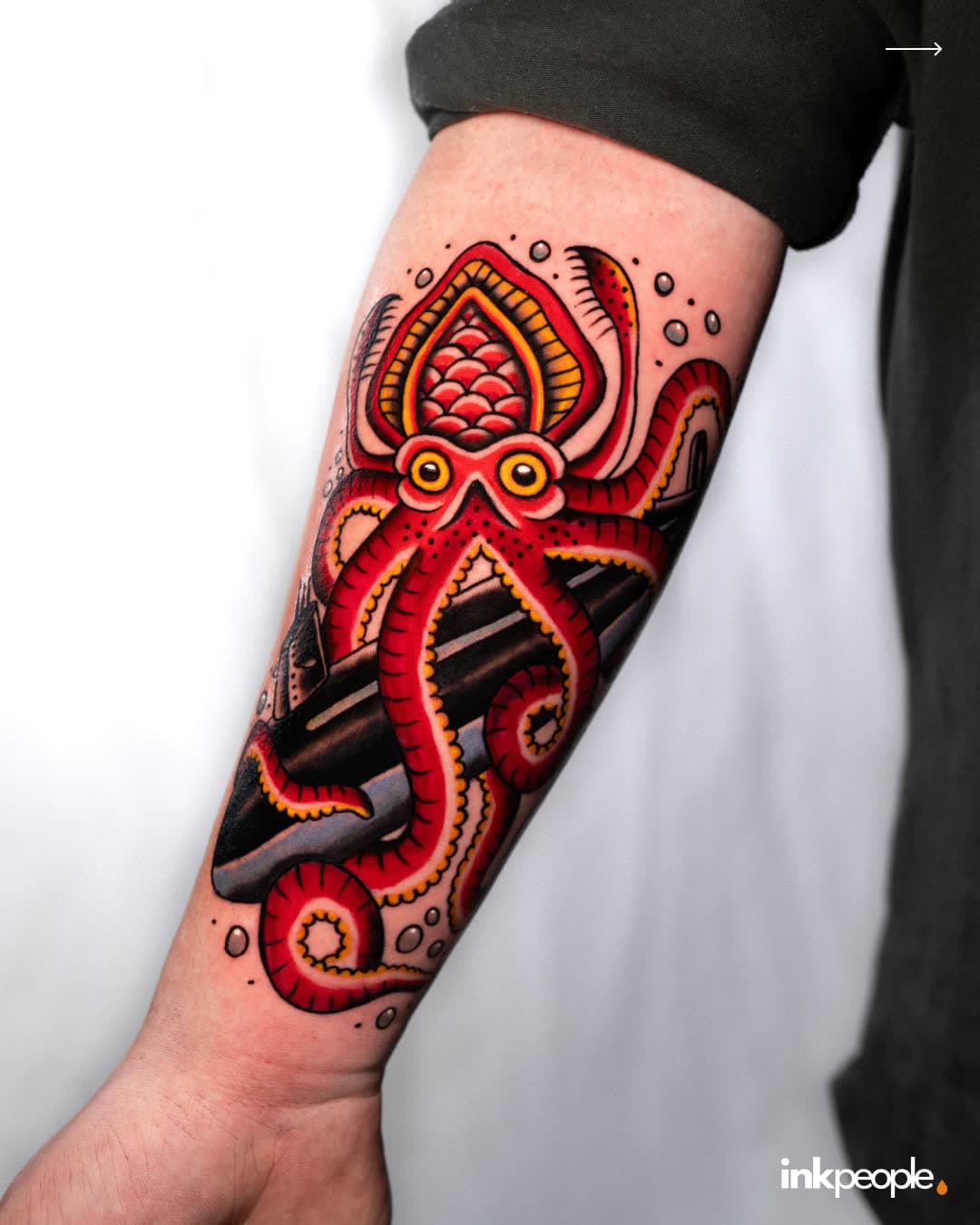 Betül Barradi — color tattoo, Ink People Istanbul