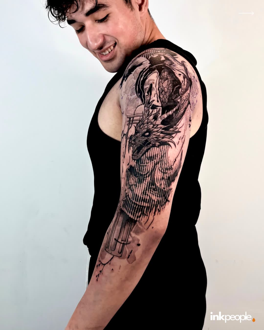 Ediz Sarıkaya — blackwork tattoo, Ink People Istanbul