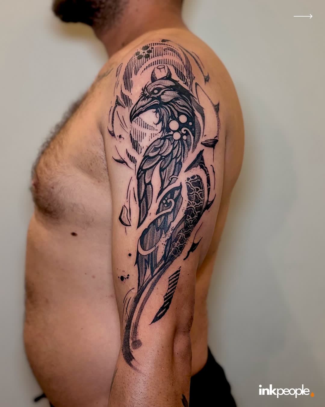 Ediz Sarıkaya — blackwork tattoo, Ink People Istanbul
