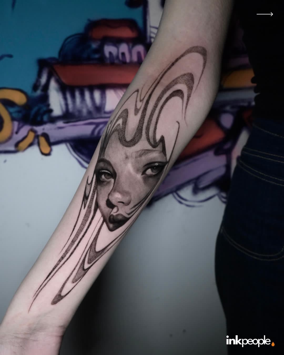 Miray Zengin — portrait tattoo, Ink People Istanbul